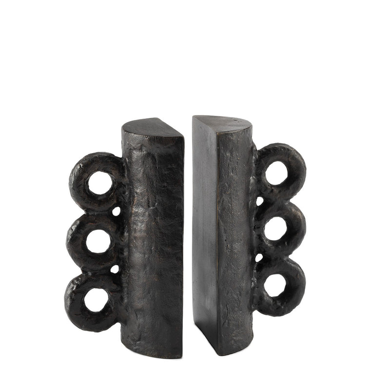 Regina Andrew 20-1652BLKZ Bookend Set, Blacken Zinc