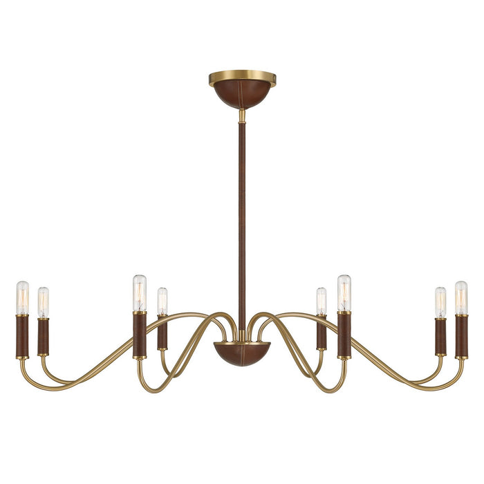 Savoy House 1-2748-8-322 Eight Light Chandelier, Warm Brass