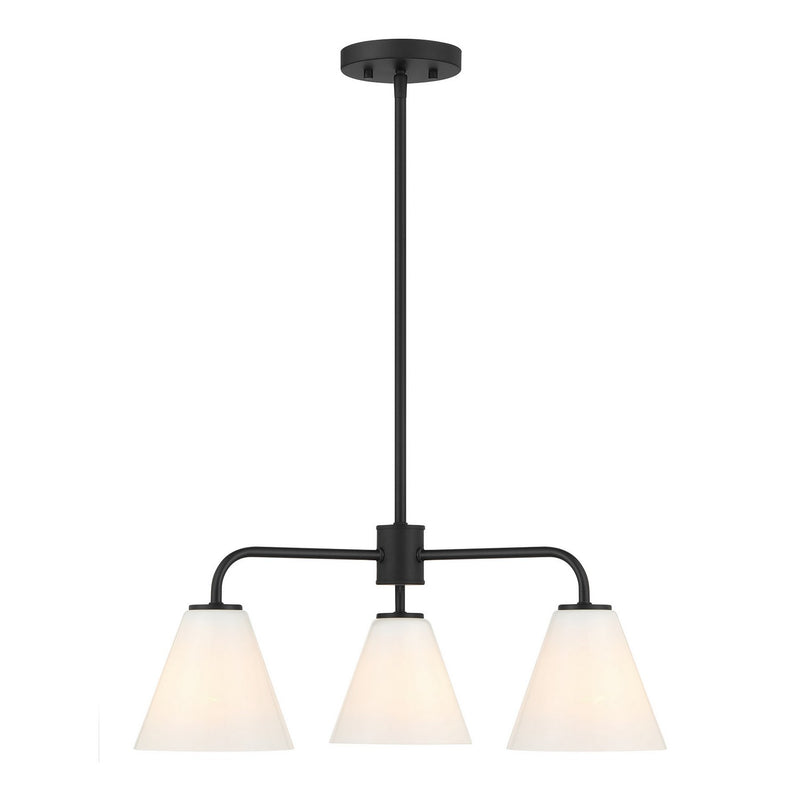 Savoy House 1-4013-3-89 Three Light Chandelier, Matte Black