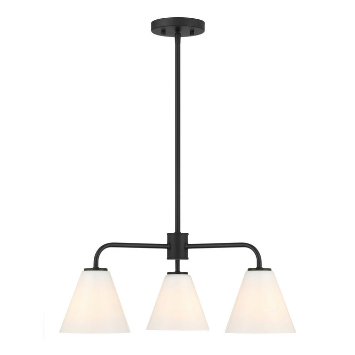 Savoy House 1-4013-3-89 Three Light Chandelier, Matte Black