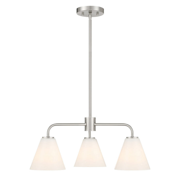 Savoy House 1-4013-3-SN Three Light Chandelier, Satin Nickel