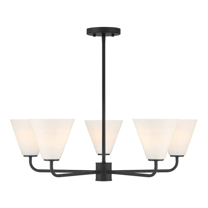 Savoy House 1-4015-5-89 Five Light Chandelier, Matte Black