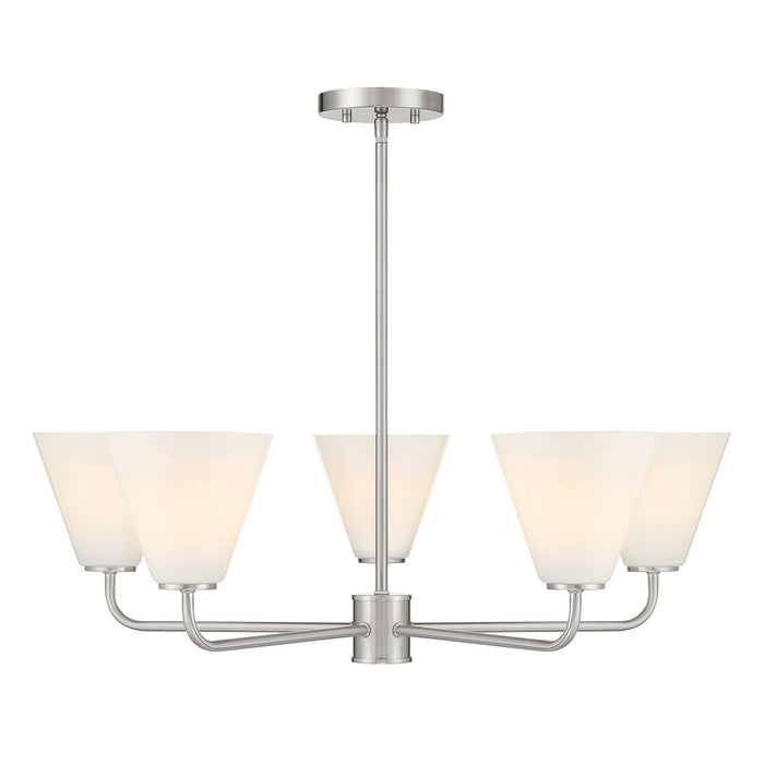 Savoy House 1-4015-5-SN Five Light Chandelier, Satin Nickel