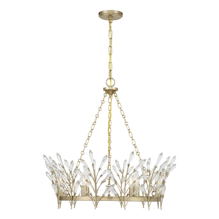 Savoy House 1-4073-6-127 Six Light Chandelier, Noble Brass
