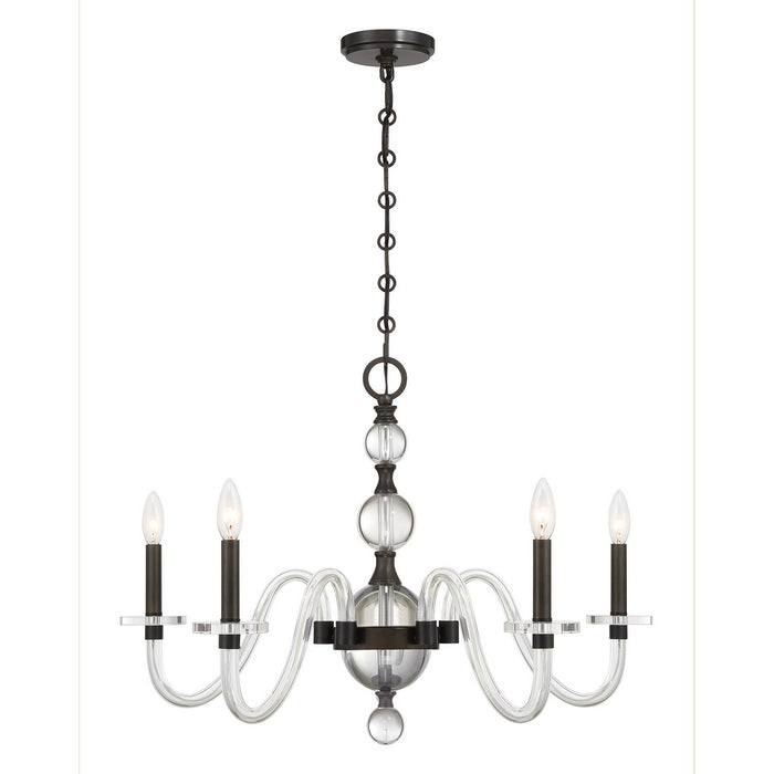 Savoy House 1-4277-5-15 Five Light Chandelier, Mediterranean Bronze