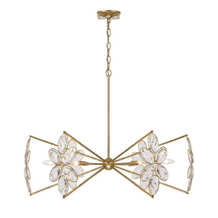 Savoy House 1-4529-6-221 Six Light Chandelier, Gold Shimmer