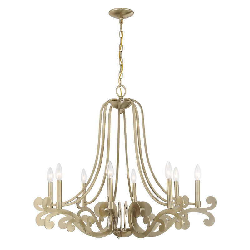Savoy House 1-6097-8-127 Eight Light Chandelier, Noble Brass