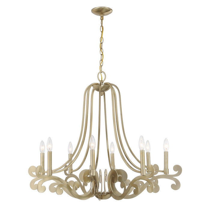 Savoy House 1-6097-8-127 Eight Light Chandelier, Noble Brass