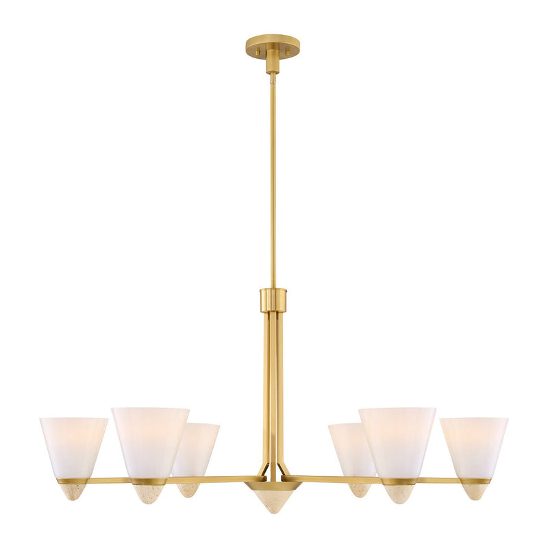 Savoy House 1-7266-6-322 Six Light Chandelier, Warm Brass