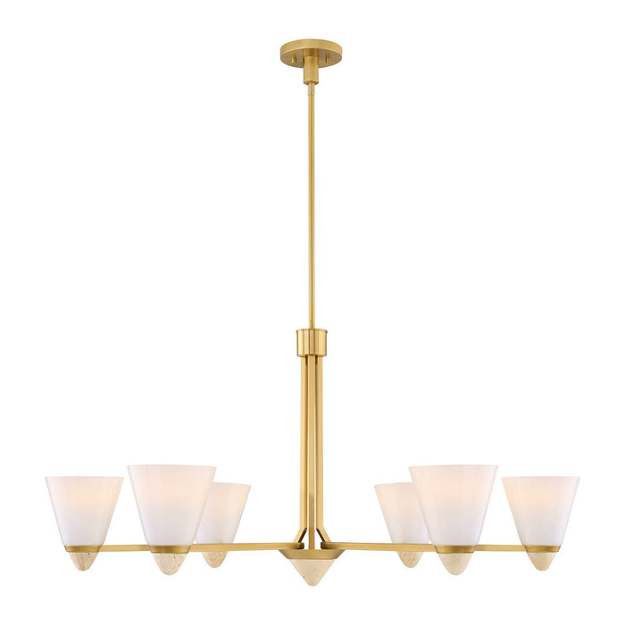 Savoy House 1-7266-6-322 Six Light Chandelier, Warm Brass