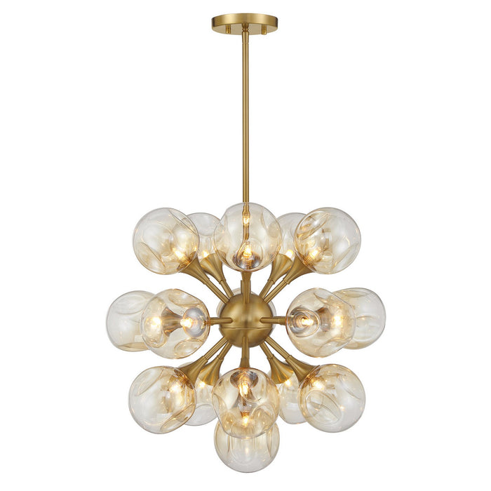 Savoy House 1-7934-16-322 16 Light Chandelier, Warm Brass