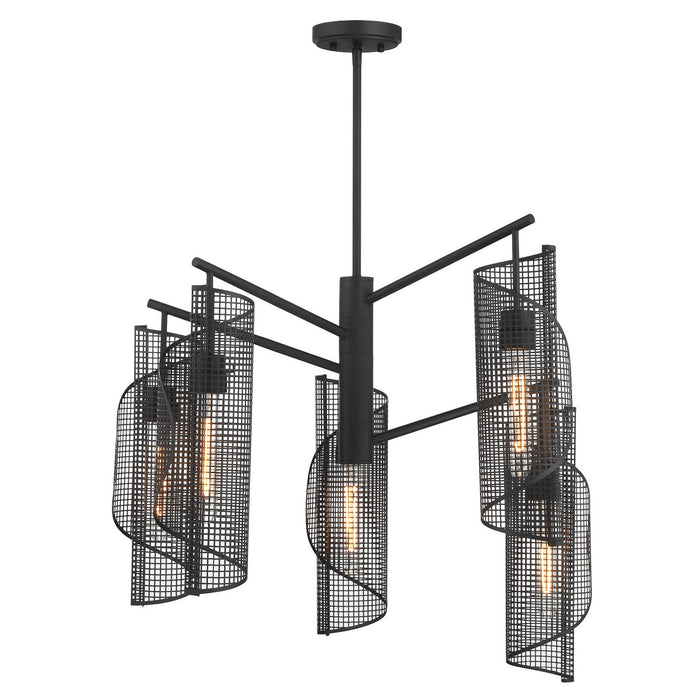 Savoy House 1-8032-5-89 Five Light Chandelier, Matte Black