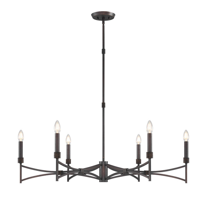 Savoy House 1-8166-6-26 Six Light Chandelier, Champagne Mist