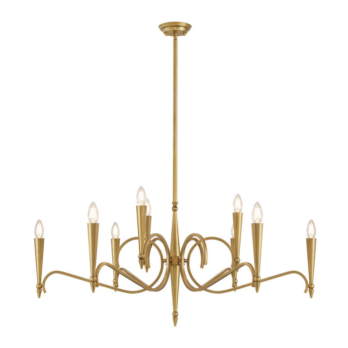 Savoy House 1-9417-9-220 Nine Light Chandelier, Riviera Brass
