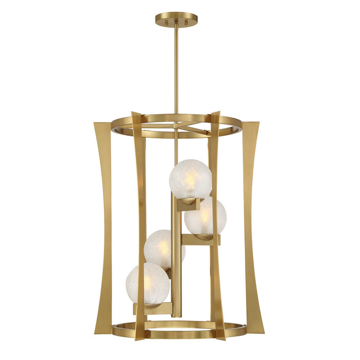 Savoy House 3-1018-4-322 Four Light Pendant, Warm Brass