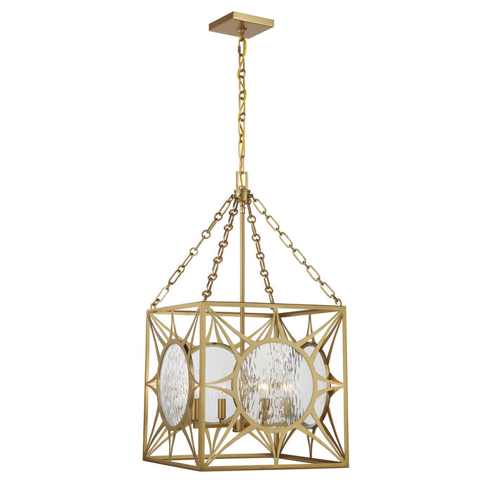 Savoy House 3-5063-4-322 Four Light Pendant, Warm Brass