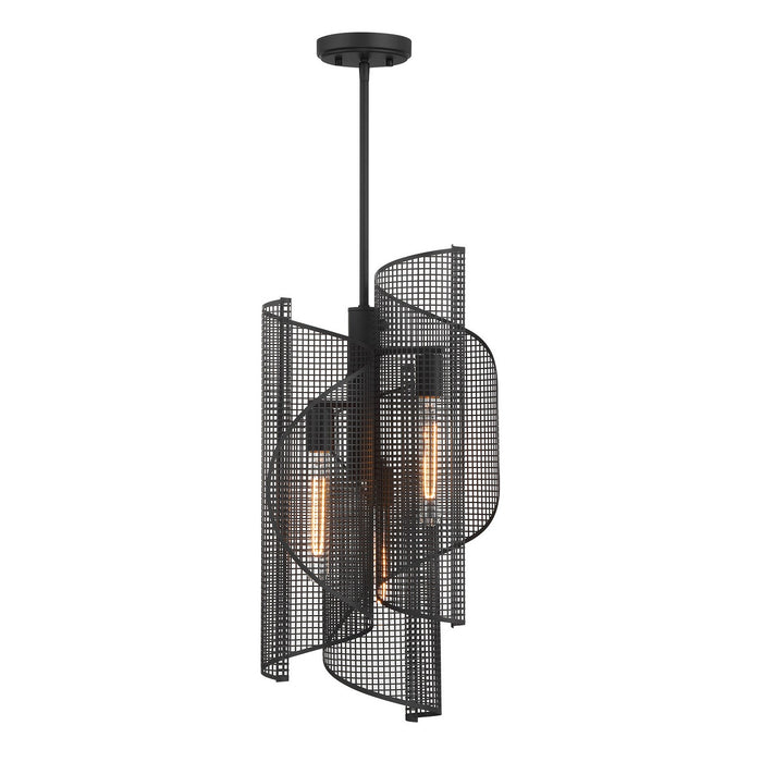 Savoy House 3-8033-3-89 Three Light Pendant, Matte Black
