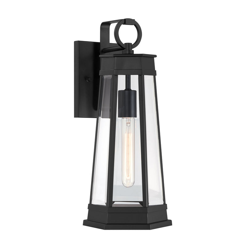 Savoy House 5-205-BK One Light Outdoor Wall Lantern, Matte Black