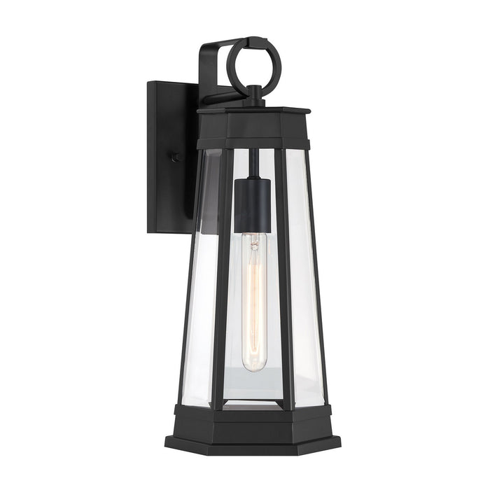 Savoy House 5-205-BK One Light Outdoor Wall Lantern, Matte Black