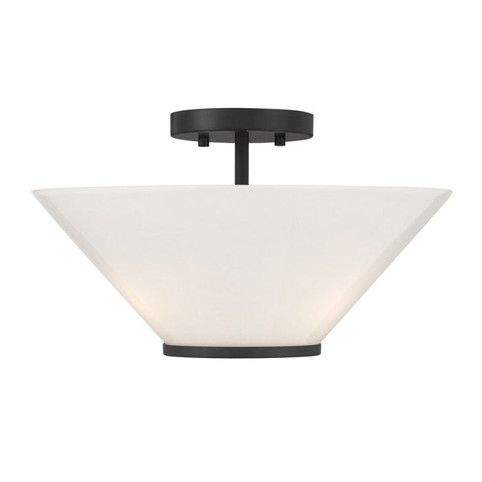 Savoy House 6-4012-3-89 Three Light Convertible Semi-Flush /Pendant, Matte Black
