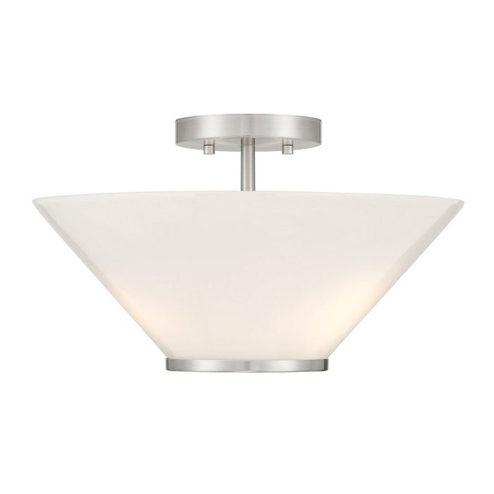 Savoy House 6-4012-3-SN Three Light Convertible Semi-Flush /Pendant, Satin Nickel