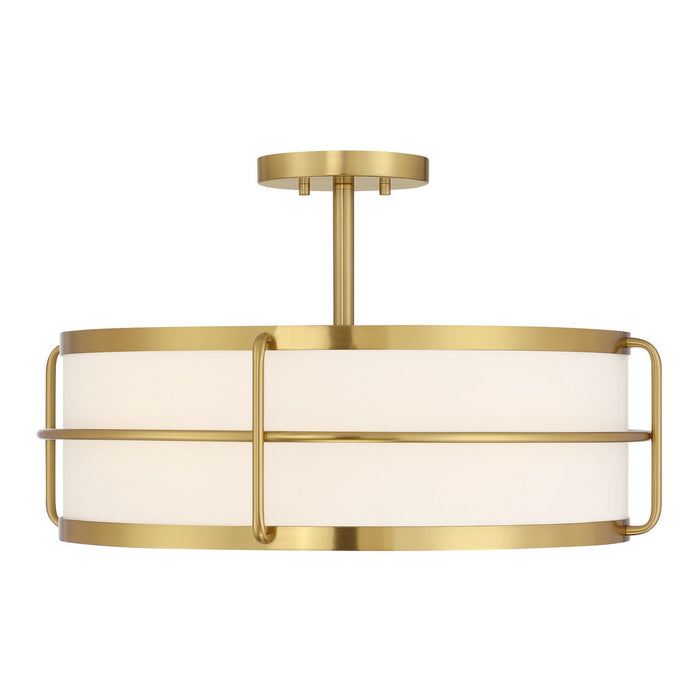 Savoy House 6-4193-4-322 Four Light Semi-Flush Mount, Warm Brass