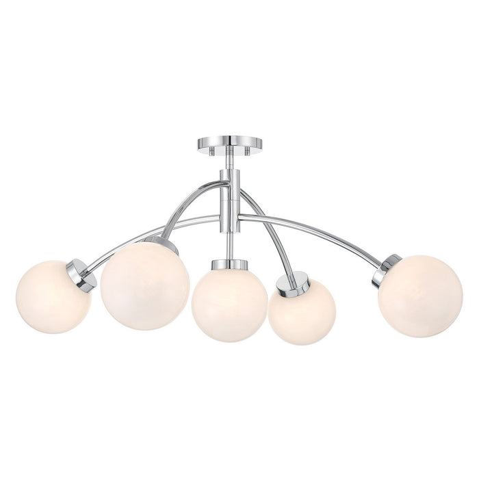 Savoy House 6-6199-5-11 LED Semi-Flush Mount, Chrome