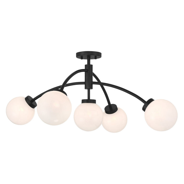 Savoy House 6-6199-5-89 LED Semi-Flush Mount, Matte Black