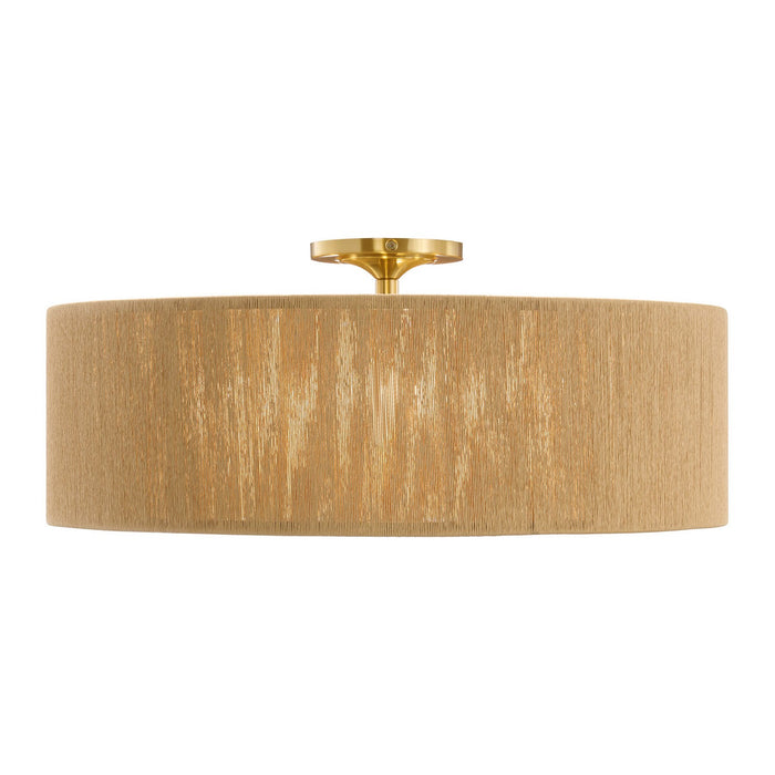 Savoy House 6-9312-4-322 Four Light Flush Mount, Warm Brass