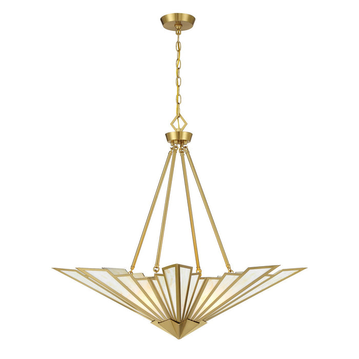 Savoy House 7-1038-4-322 Four Light Pendant, Warm Brass