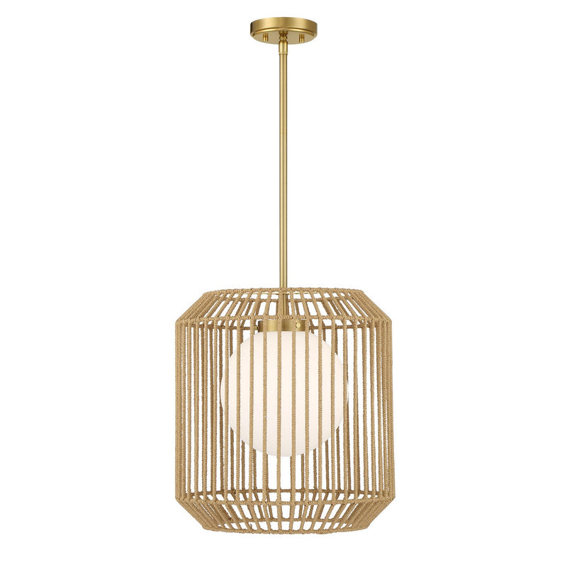 Savoy House 7-2040-1-322 One Light Pendant, Warm Brass