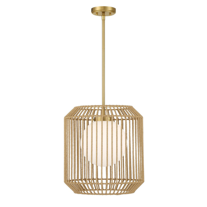 Savoy House 7-2040-1-322 One Light Pendant, Warm Brass