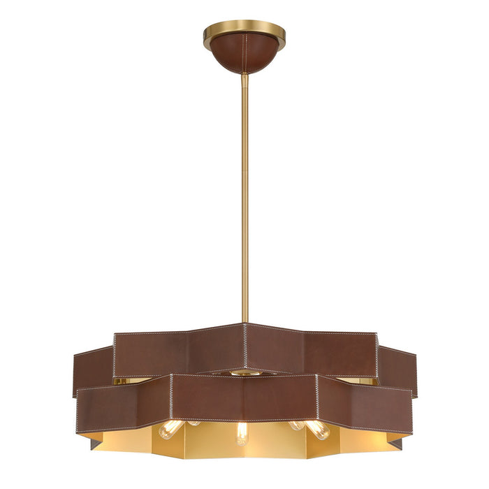 Savoy House 7-2749-5-322 Five Light Pendant, Warm Brass