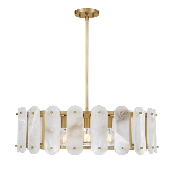 Savoy House 7-2911-5-322 Five Light Pendant, Warm Brass