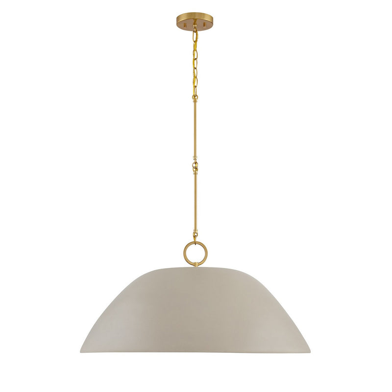 Savoy House 7-2918-1-156 One Light Pendant, Concrete and Brass