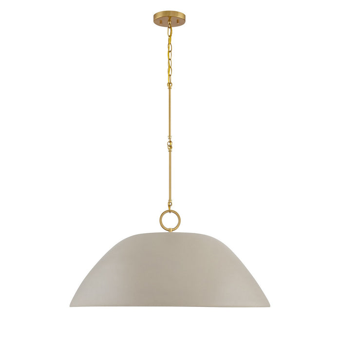 Savoy House 7-2918-1-156 One Light Pendant, Concrete and Brass