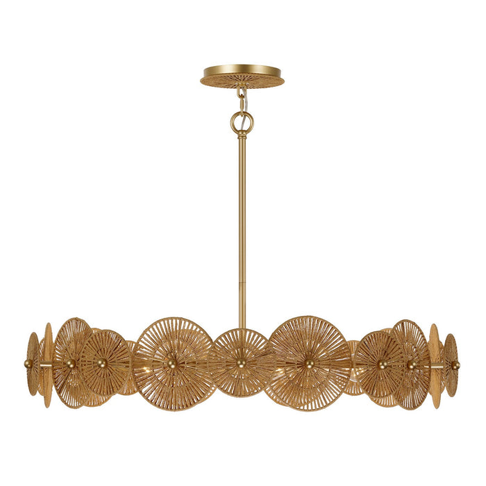 Savoy House 7-6381-5-60 Five Light Pendant, Distressed Gold