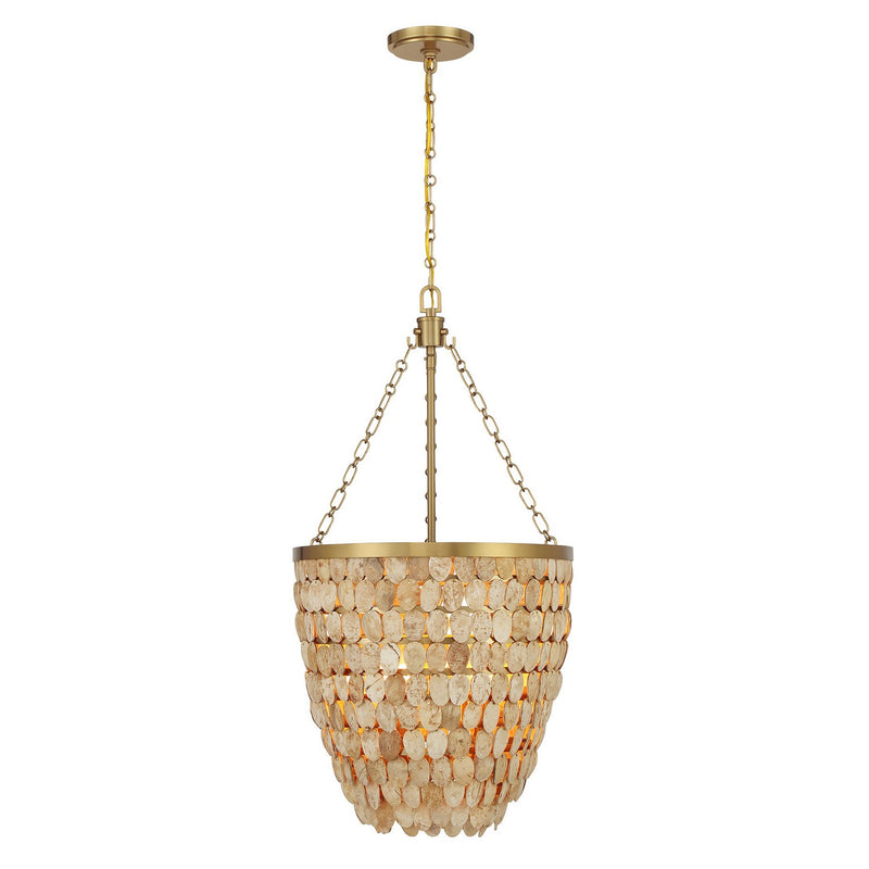 Savoy House 7-7560-4-322 Four Light Pendant, Warm Brass