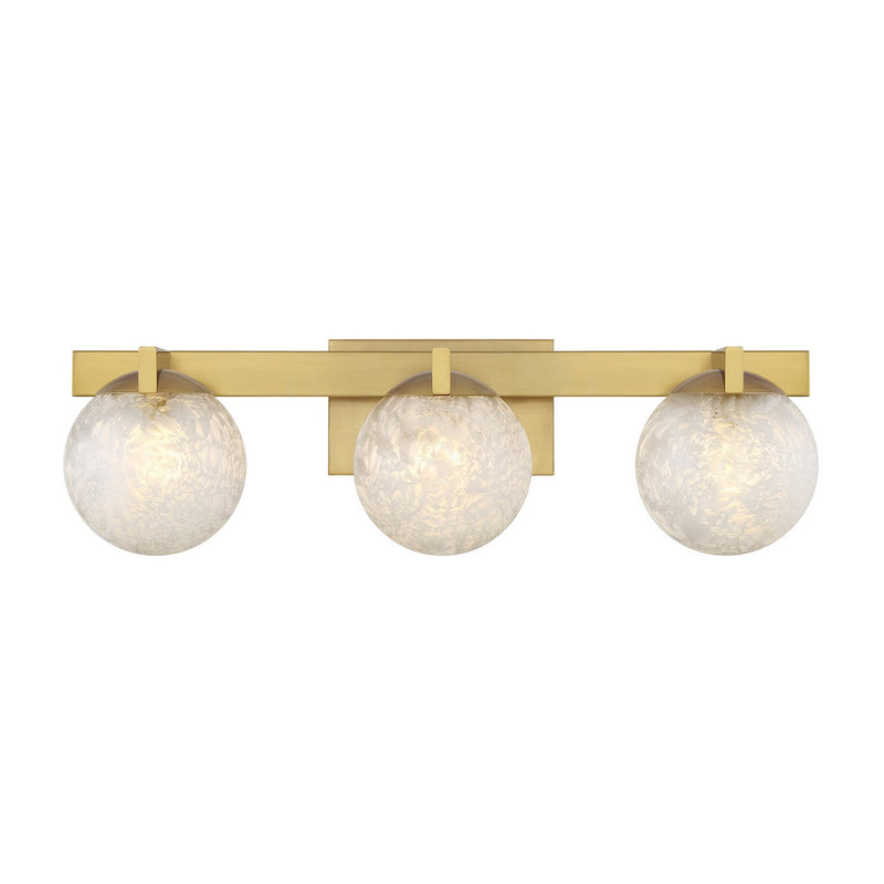 Savoy House 8-1017-3-322 Three Light Bathroom Vanity, Warm Brass