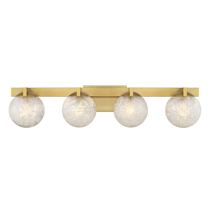 Savoy House 8-1017-4-322 Four Light Bathroom Vanity, Warm Brass