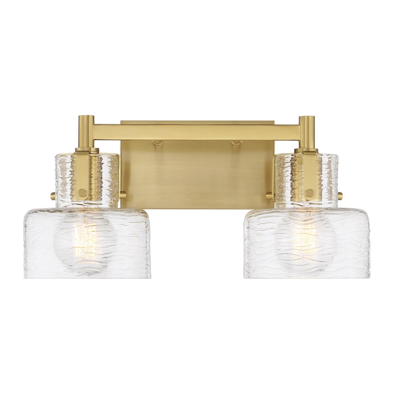 Savoy House 8-1030-2-322 Two Light Bathroom Vanity, Warm Brass