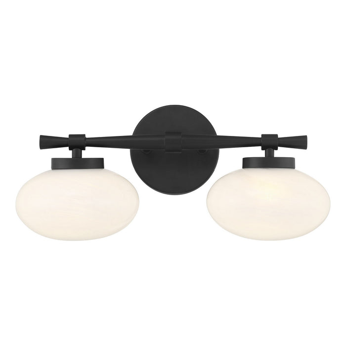 Savoy House 8-1050-2-BK Two Light Bathroom Vanity, Matte Black