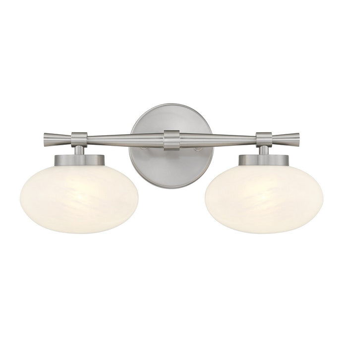 Savoy House 8-1050-2-SN Two Light Bathroom Vanity, Satin Nickel