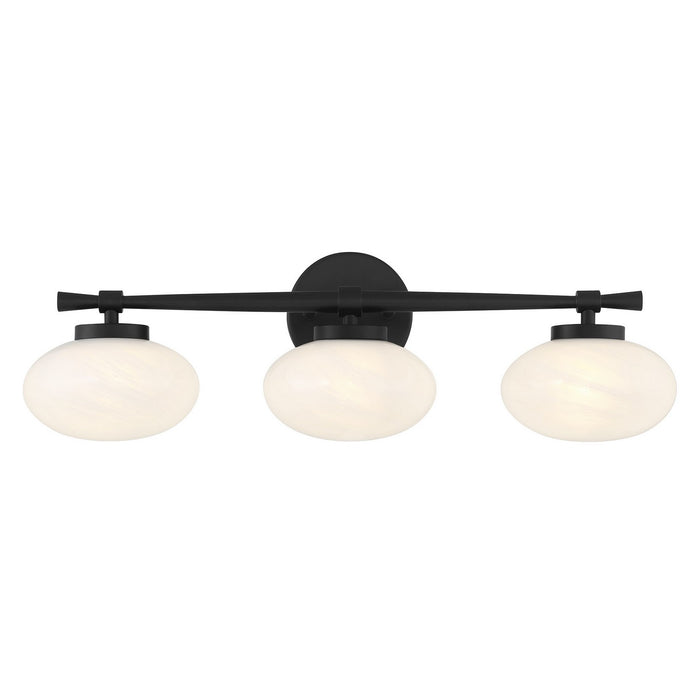 Savoy House 8-1050-3-BK Three Light Bathroom Vanity, Matte Black