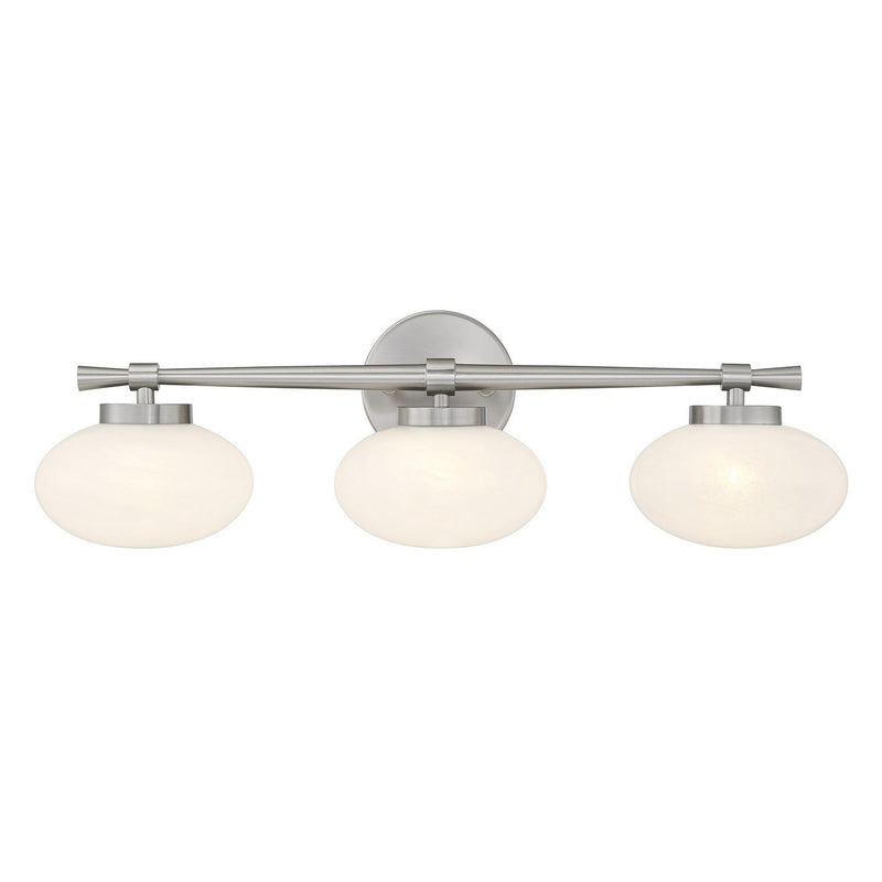 Savoy House 8-1050-3-SN Three Light Bathroom Vanity, Satin Nickel