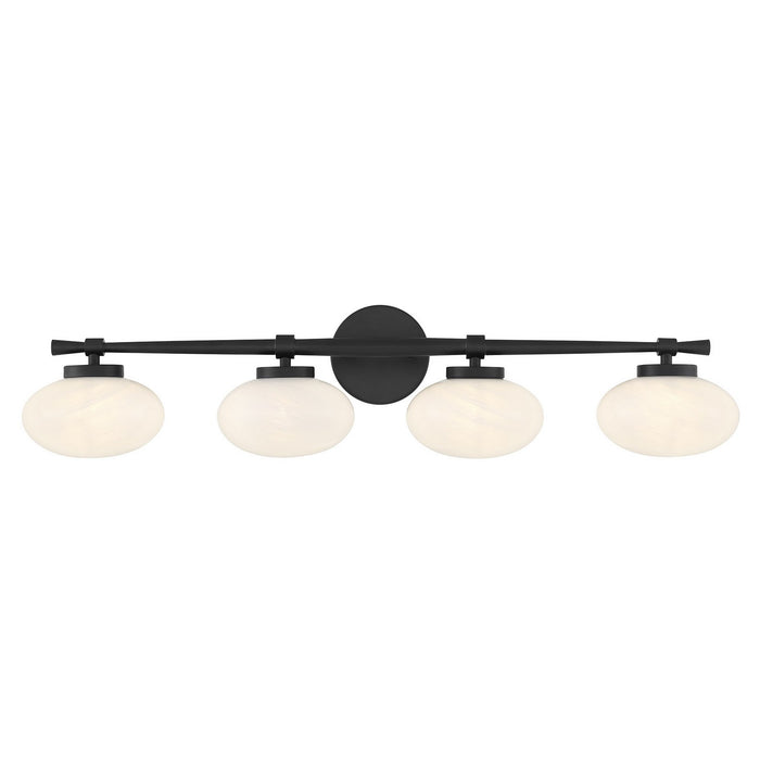 Savoy House 8-1050-4-BK Four Light Bathroom Vanity, Matte Black