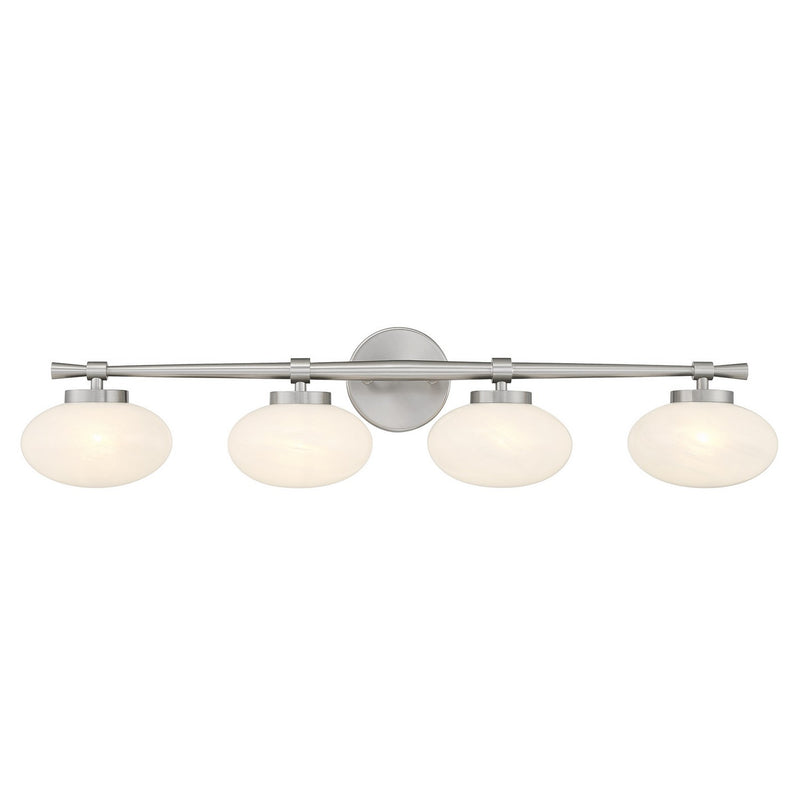 Savoy House 8-1050-4-SN Four Light Bathroom Vanity, Satin Nickel