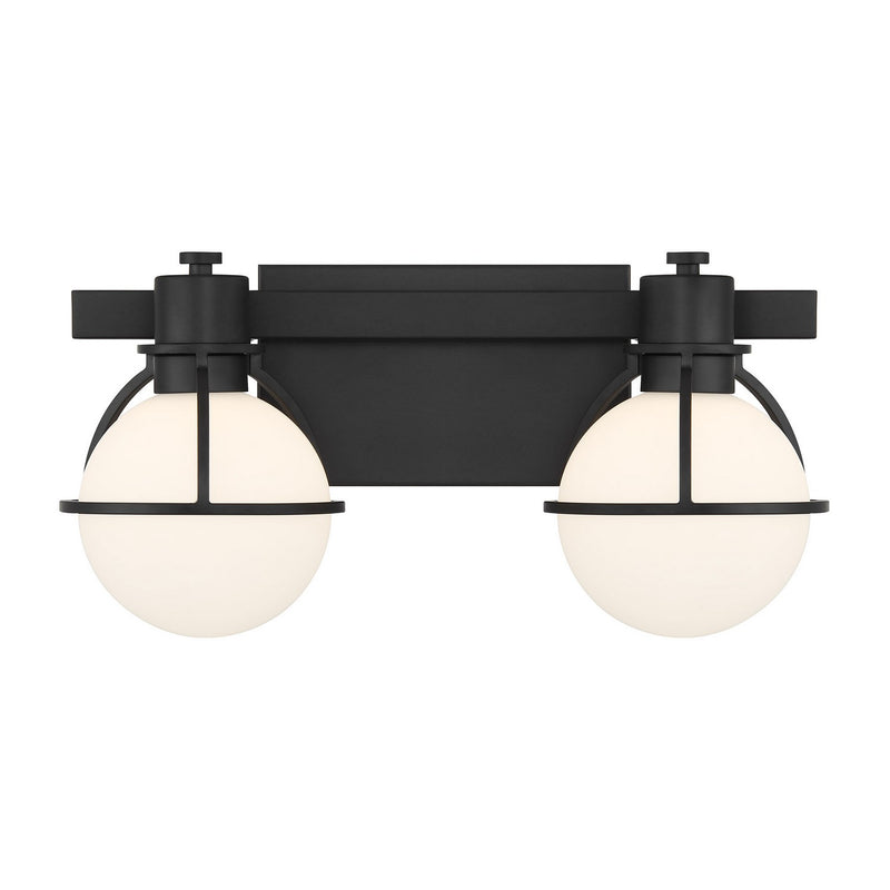 Savoy House 8-1060-2-BK Two Light Bathroom Vanity, Matte Black