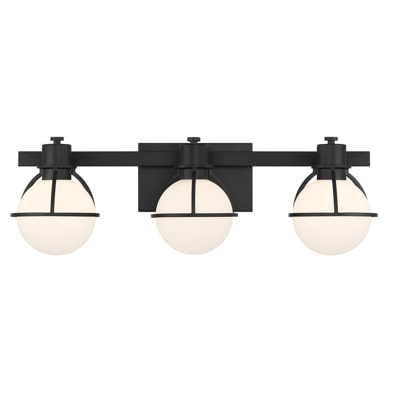 Savoy House 8-1060-3-BK Three Light Bathroom Vanity, Matte Black