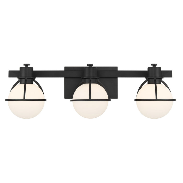 Savoy House 8-1060-3-BK Three Light Bathroom Vanity, Matte Black